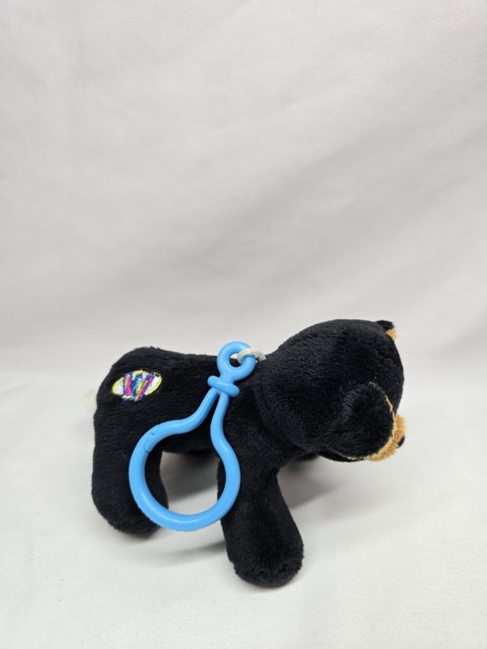GANZ Webkinz Kinz KLIP BLACK BEAR No Code Keychain Clip 4" Mini Plush